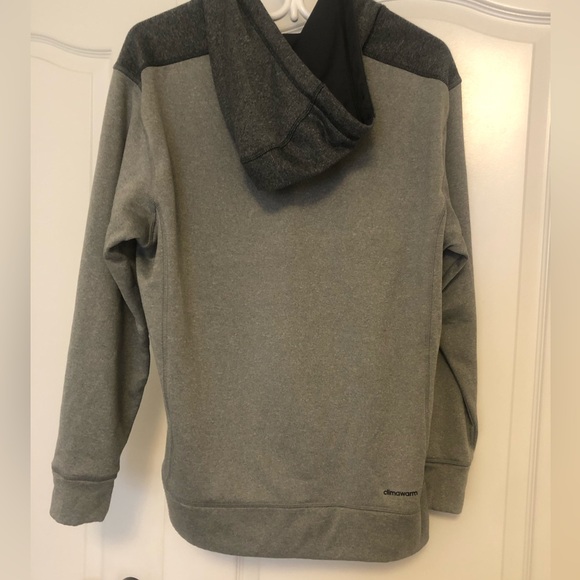 Men's light weight Adidas two tone grey kanga hoodie, with black trims, medium - Picture 2 of 6